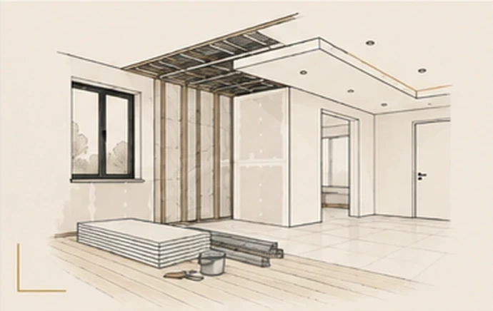 Illustration d'un projet de rénovation intérieure